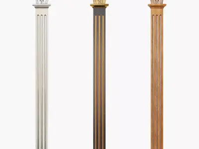 Classic pilaster 02 3D model