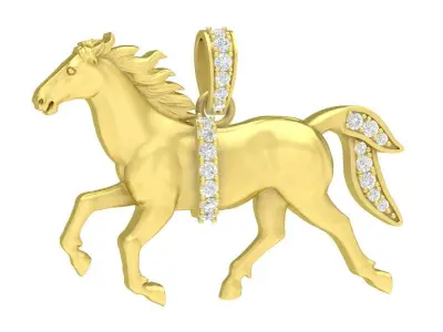 Luxury Horse Pendant Jewelry Design  3907 3D print model