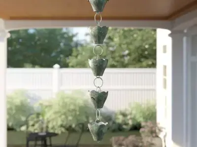 Blue Verde Copper Alldredge Rain Chain 3D model