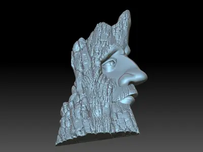 Wood face 3D print model