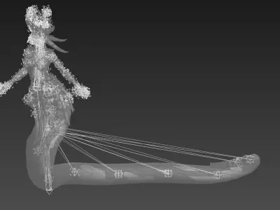 a monster of a snake Low-poly 3D model