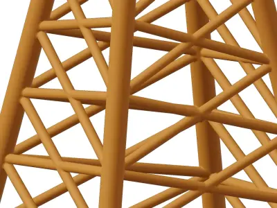 Plastic Premium Telecommunication Tower Toy 3D model