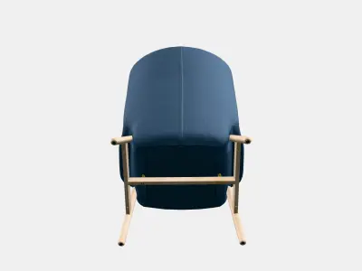VEDBO High-back armchair 1 Low-poly 3D model
