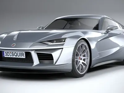 Generic SportCoupe 2017 LowPoly 3D model