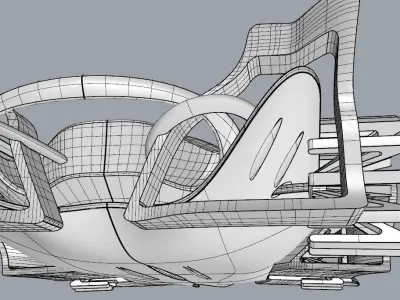 Circuit sport car concept Low-poly 3D model