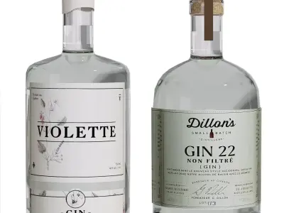 Aestetic Bottles for Shelves in a Bar or a Restaurant 3D model