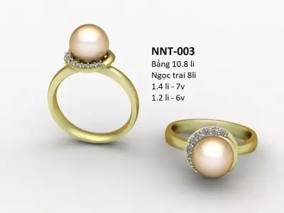 pearl ring Free 3D model