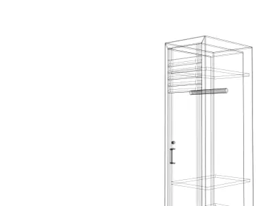 Locker metal 3D model