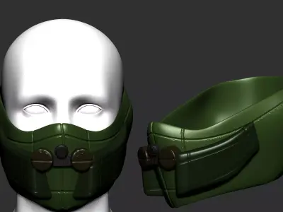 gas mask  sculpt ver4 3d printable 3D model 3D model