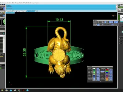 Luxury Fengshui Pixiu Ring for Men 3588 3D print model
