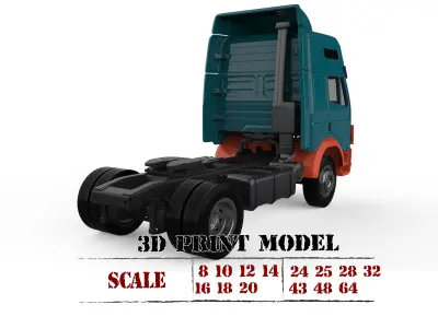 German old Truck SK Series Eurocab 3D Model for Custom Projects 3D print model
