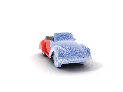 Classic Red Cabriolet model pack Low-poly 3D model