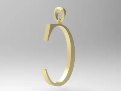 Alphabet Latin C 3D print model