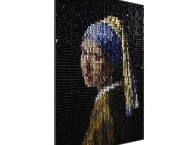 Girl With A Pearl Earring Wall Decor 3D model