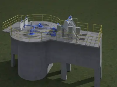 Wastewater Treatment Facility 3D model