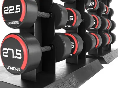 Dumbbell-Rack-Jordan-01 Low-poly 3D model