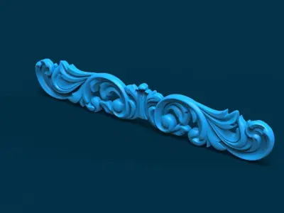 Wood carving decoration 3D model
