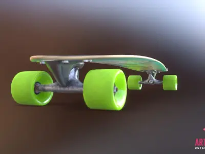 Skateboard - Long 3D model