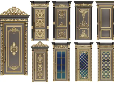 Doors Collection 0301 Low-poly 3D model