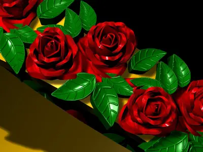 Rose Vine Wedding Band 3D print model