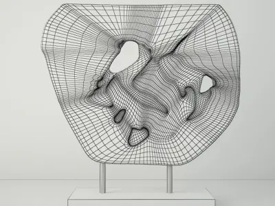 Wooden Decoration on Stand 3D model