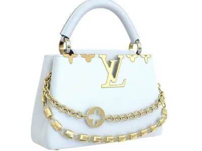 Louis Vuitton Capucines Mini Bag White Low-poly 3D model