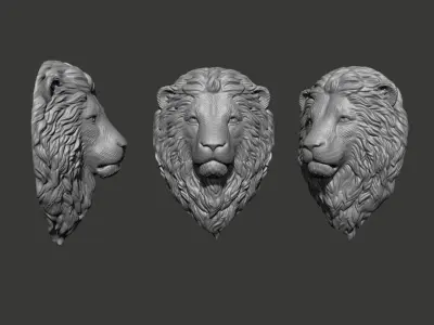 Lion 3d model head 3D print model