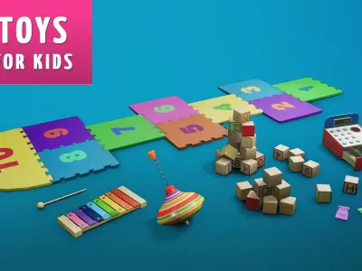 Toys for Kids Unreal Engine 4 Low-poly 3D model