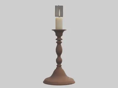 Candlestick model Low-poly 3D model