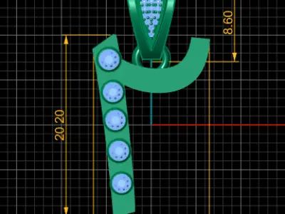 abstract pendant 3D print model