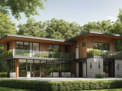 Foreman Residential Villa Revit Model Low-poly 3D model