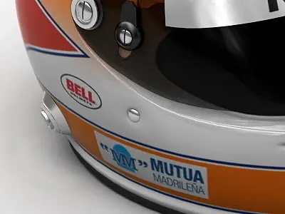 Helmet F1 2009 Nelson Piquet Jr Nelsinho 3D model