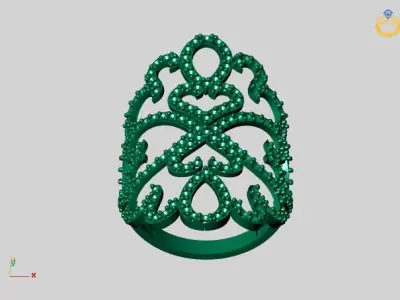 Vintage Womens Diamond Ring Women Rings 3dmodels 3D print model 3D print model buy