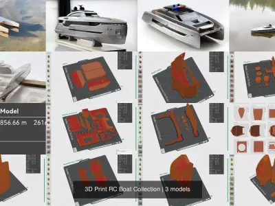 3D Print RC Boat Collection 3D Model Pack