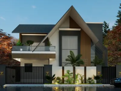 Modern Luxury Villa 3D Model High-Quality Architectural  3D model