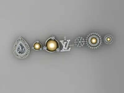 Lockets and neckless 3D print model