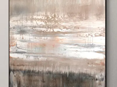 Plaster two square photo frames 40 Low-poly 3D model