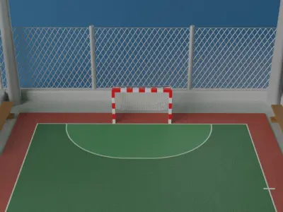 Football Field Low-poly 3D model purchase