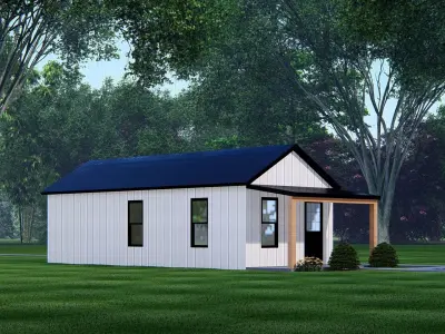 Rustic Barndominium Exterior  Farmhouse Inspired Home 3D 3D model