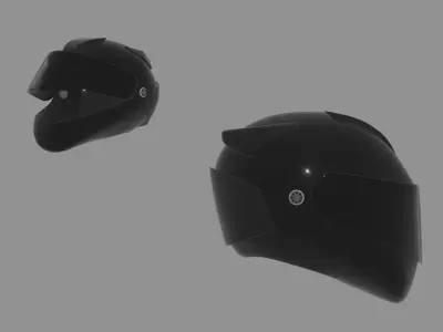 Motorcycle helmet 3D model by edplus