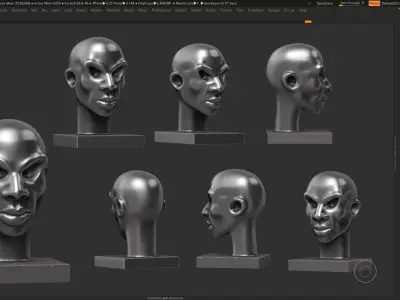 human head modern sculpture 3d print model 97 3D print model