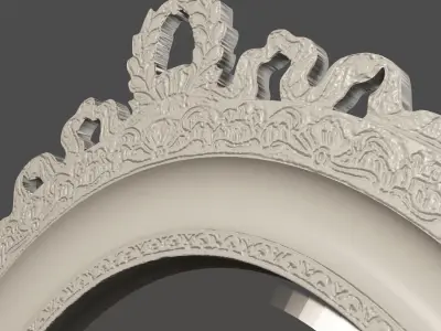 Ellipse Framed Mirror 3D model