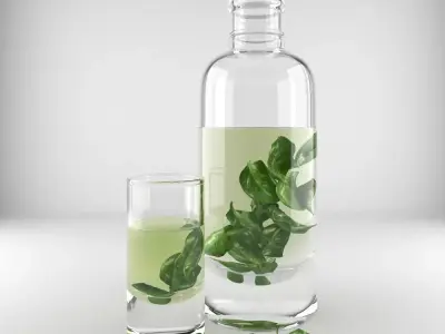 Decanter and Shot Glass 3D model