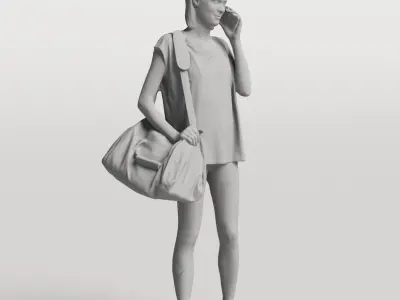 Humano Running Woman 0809 3D model