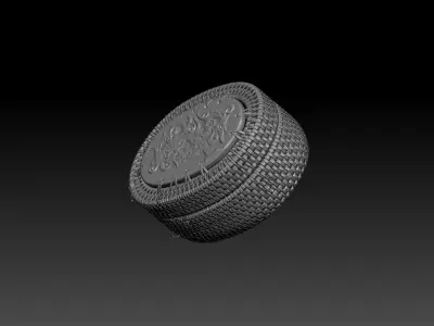 3d container model silver jewelry box 3D model