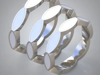 Diamond ring 0300 3D printable model Free 3D print model