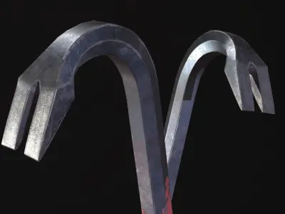 Crowbar Low-poly 3D model