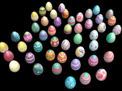 Colections Easter egg Low-poly 3D model
