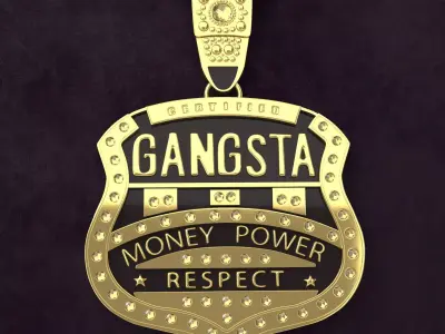Gangsta Respect Jewelry Low-poly 3D model