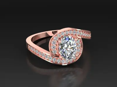Diamond Jewelry Ring  3D print model
